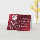 Birthday Wishes to Someone Special Greeting Card (Yellow Flower)