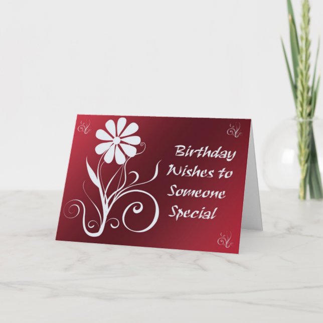 Birthday Wishes to Someone Special Greeting Card (Front)