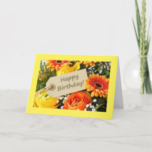 ***BIRTHDAY WISHES*** WITH DELIGHTFUL FLOWERS CARD