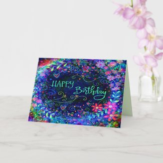Birthday Wishes Wreath “Inspirivity” Card