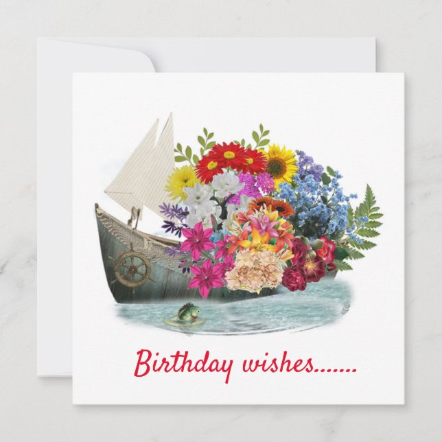 Birthday WishesFlat Note Card (Front)