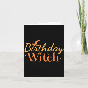 Birthday Witch Funny Halloween Shirt Card