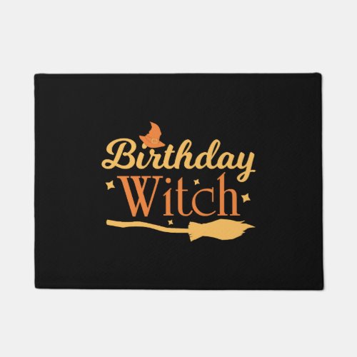 Birthday Witch Halloween Birthday Doormat