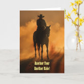 Biglietto D'Auguri Artery8 – Cowboy Astratto Al Tramonto, Formato 17.5x12.5 Cm, Bianco Interno - 4