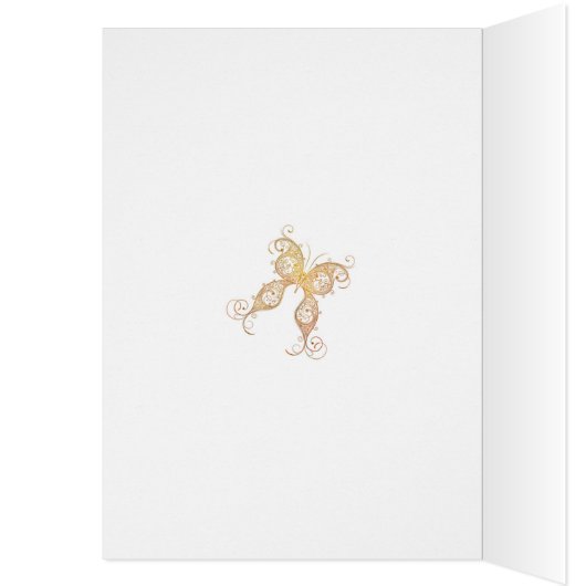 Birthday with golden butterflies (Inside (Left))