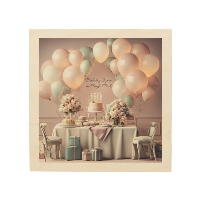 BIRTHDAY WOOD WALL ART (Front)