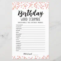 12 Personalized - Unscramble The Word - Baby Shower Game - Dr. Seuss-Party  Games