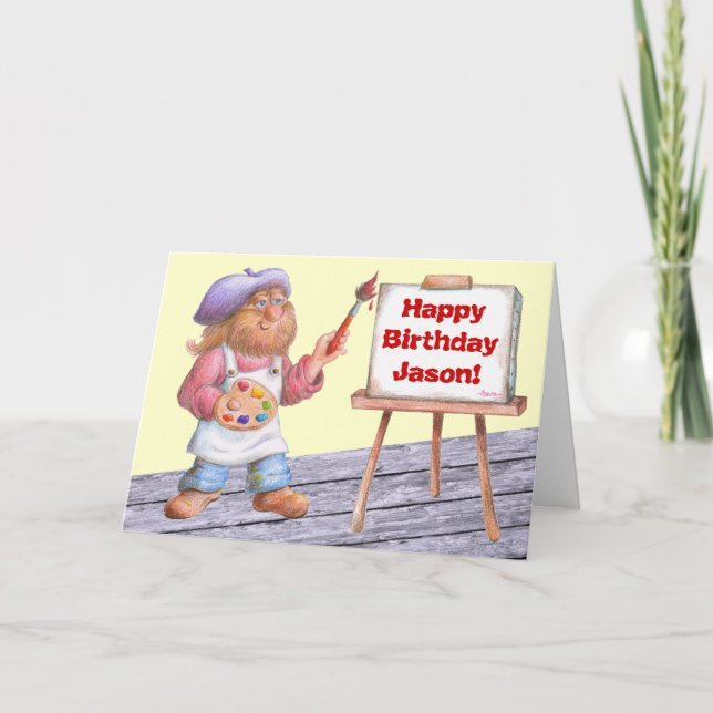 Birthday Work Of Art Card (Front)
