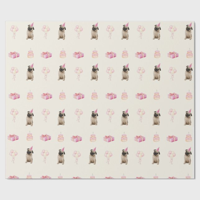 Birthday wrapping paper (Flat)