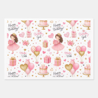 birthday wrapping paper sheets