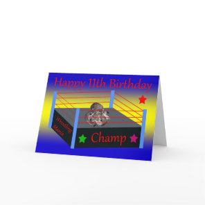 Birthday Wrestling Greeting Card