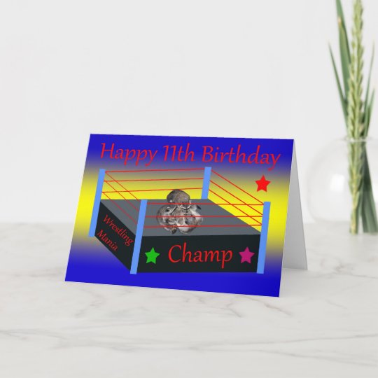 Birthday Wrestling Greeting Card | Zazzle.com