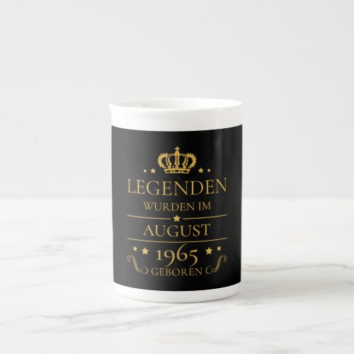 Birthday Year Of Birth August 1965 Legends Gift Bone China Mug