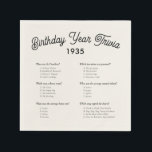 Birthday Year Trivia Game Party Napkins<br><div class="desc">Birthday Year Trivia Game Party Napkins. Customize with the birthday celebrant's birth year and up to six questions and multiple choice answers. Enter the Zazzle Design Tool to customize further.</div>