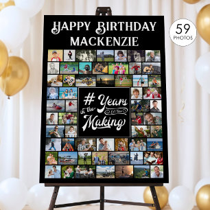 Birthday Years In the Making 59 Photo Collage Foam Board