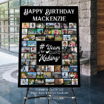 Birthday Years In the Making 59 Photo Collage Foam Board<br><div class="desc">Celebrate any age birthday for him or her with this easy-to-create photo memories display printed on foam board with 59 square and rectangle pictures through the years in editable black and white colors featuring a retro vintage calligraphy script typography title design # YEARS IN THE MAKING which incorporates their age...</div>