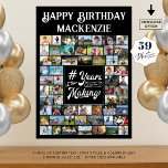 Birthday Years In the Making 59 Photo Collage Poster<br><div class="desc">Celebrate any age birthday for him or her with this easy-to-create photo memories display poster print with 59 square and rectangle pictures through the years in editable black and white colors featuring a retro vintage calligraphy script typography title design # YEARS IN THE MAKING which incorporates their age and birth...</div>