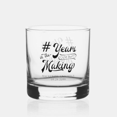 Birthday YEARS IN THE MAKING Personalized Whiskey Glass