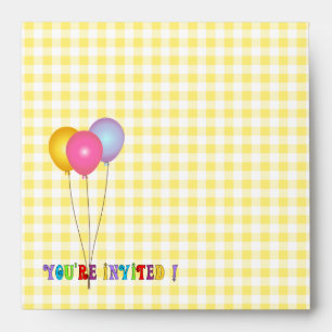 Birthday Yellow Gingham Envelope