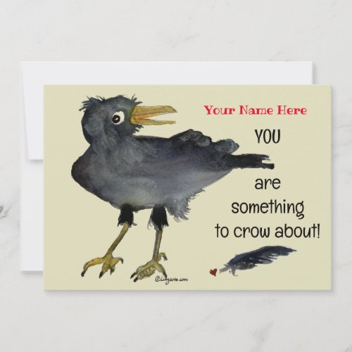 Birthday You Are Something To Crow About Holiday Card