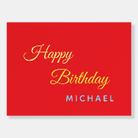 Birthday Your Name Minimalist Personal Modern