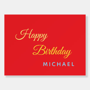 Birthday Your Name Minimalist Personal Modern Foam Board