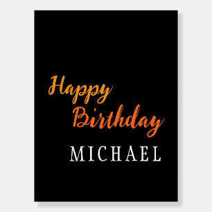 Birthday Your Name Minimalist Personal Modern Foam Board