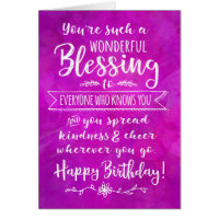 Birthday, You're such a Wonderful Blessing