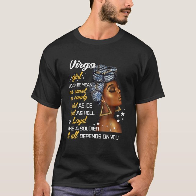 Birthday Zodiac Virgo Girl August Or September Wom T-Shirt (Front)