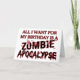 Birthday Zombie Apocalypse Card