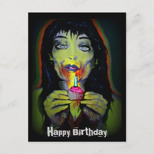 Birthday Zombie Postcard