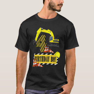 Birthdayboy 4th Birthday Excavator Construction Ve T-Shirt
