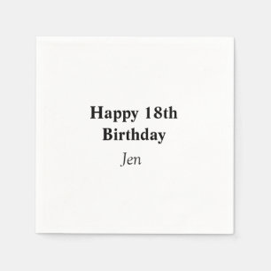 birthdays add your name text image editable invita napkins