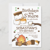 Birthdays are more fun with friends marshmallow invitation (Front)