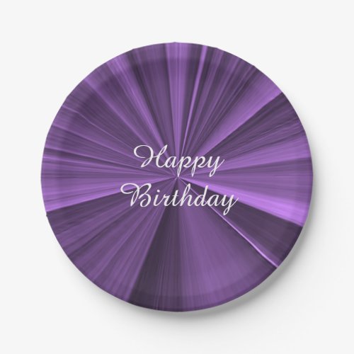 Birthdays by Janz Purple Star Paper Plates