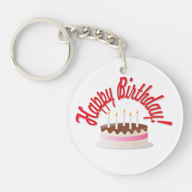 Birthday's cake keychain (Front)