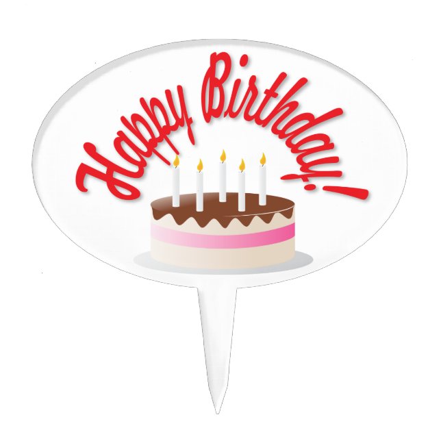 Birthday's cake topper (Front)
