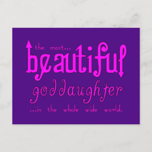 Happy Birthday Beautiful Goddaughter Images Birthdays Christmas Parties Beautiful Goddaughter Postcard | Zazzle