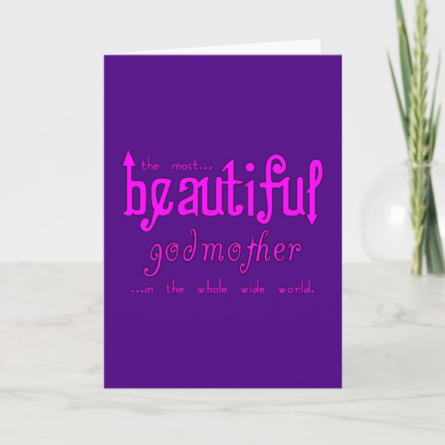 Birthdays Christmas Parties Beautiful Godmother Holiday Card (Front)