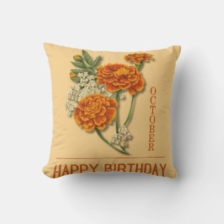 Birthdays in October Throw Pillow