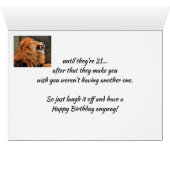 Birthdays Old Age Laughing Lion Funny Animal (Inside Horizontal (Bottom))