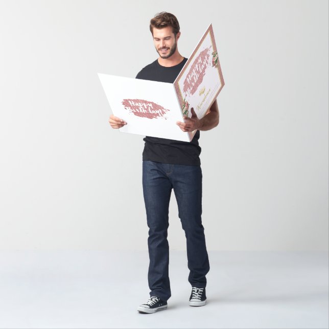 birthdays Personal name change Rose gold Card (In Situ)