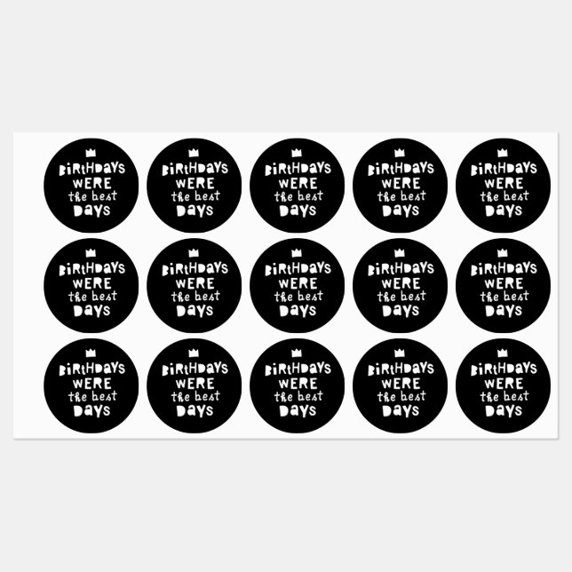 Birthdays Were The Best Days, 90s Hip Hop Party Labels (Sheet)