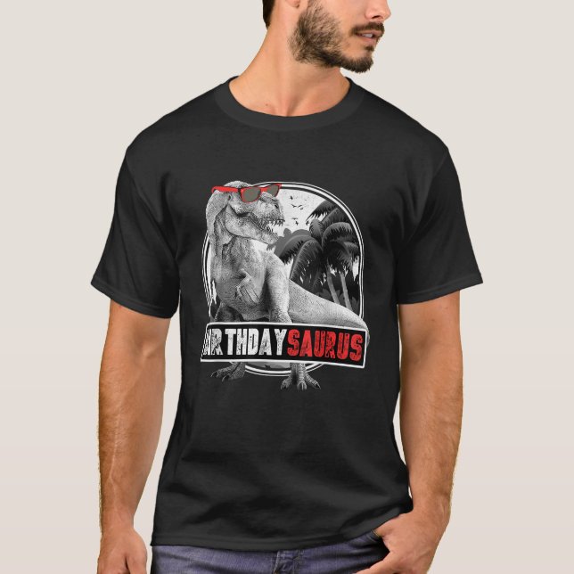 Birthdaysaurus Birthday Child Dinosaur Birthday Di T-Shirt (Front)