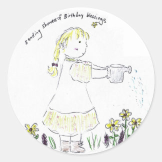 BirthdayShowers Classic Round Sticker