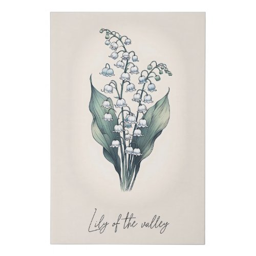 birthflowers _ lily of the valley faux canvas print