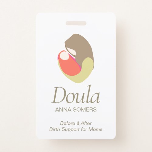 Birthing Coach Doula Midwife Mother and Baby Badge