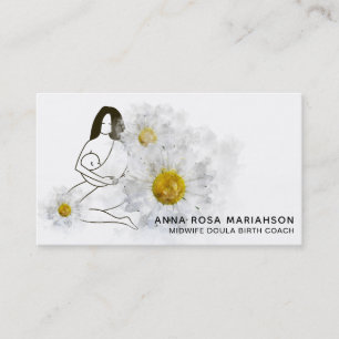 *~* Birthing Midwife Doula Birth Pregnancy Floral Business Card