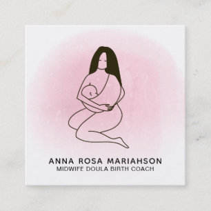 *~* Birthing Midwife Doula Birth Pregnancy Square Business Card