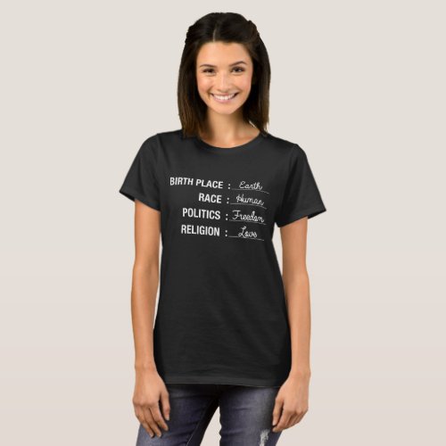 Birthplace Earth Race Human Trendy Shirt